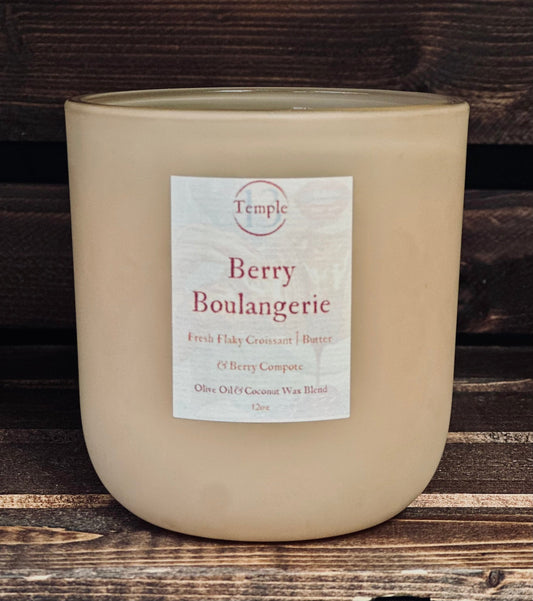 Berry Boulangerie | Olive & Coconut Wax Blend 12oz Candle - Temple13