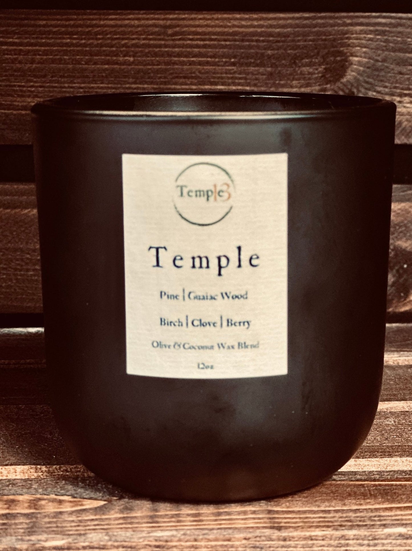 Temple | Olive & Coconut Wax Blend 12oz Candle - Temple13